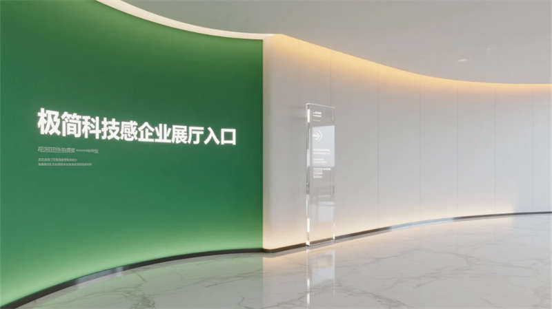 科技綠洲，合肥創(chuàng)新企業(yè)辦公樓展廳設(shè)計(jì)效果圖